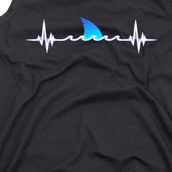 Shark Shark Shark Lover Gift Shark Heartbeat Tank Top