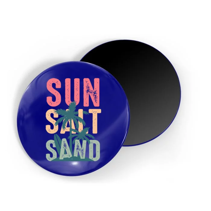 Sun Salt Sand Funny Beach Lover Summer Vacation Palm Tree Meaningful Gift Magnet