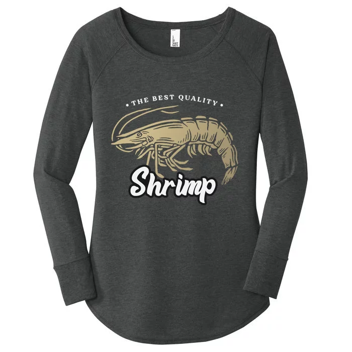 Shrimp Seafood Women's Perfect Tri Tunic Long Sleeve Shirt