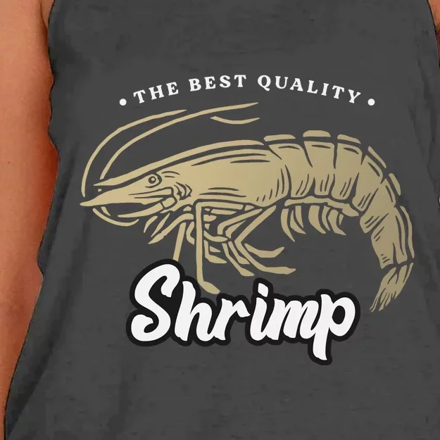 Shrimp Seafood Women's Knotted Racerback Tank