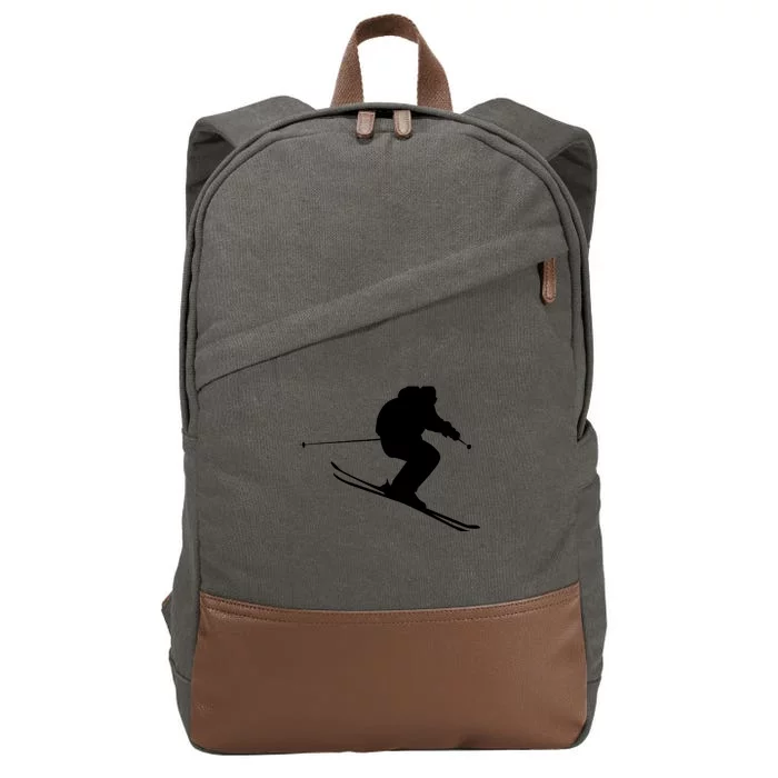 Skiing Ski Cotton Canvas Backpack