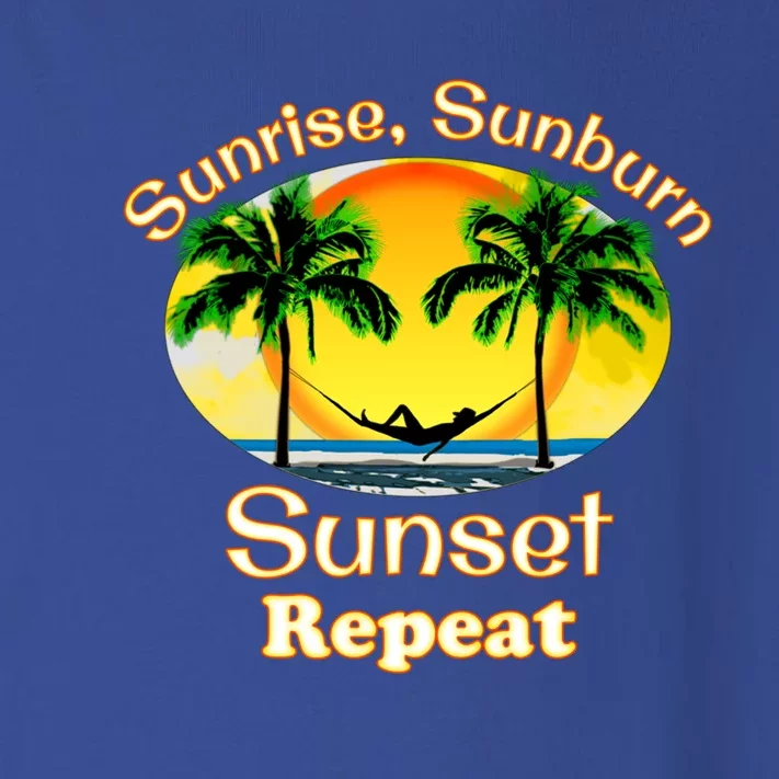 Sunrise Sunburn Sunset Repeat Funny Beach Summer Great Gift Toddler Long Sleeve Shirt