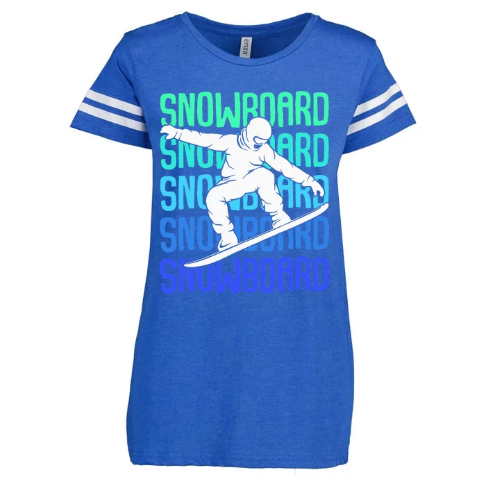 Snowboard Snowboarder Snowboarding Enza Ladies Jersey Football T-Shirt