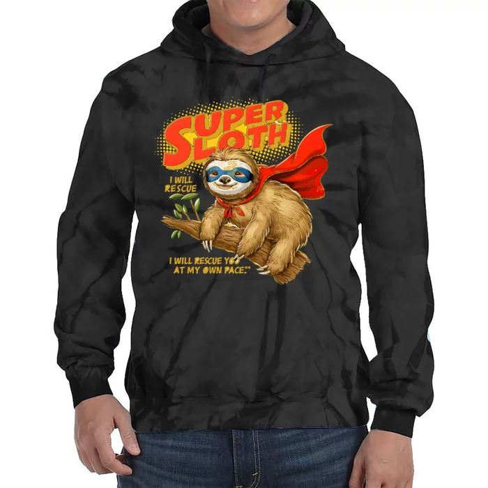 Super Sloth Tie Dye Hoodie