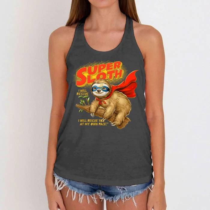 Super Sloth Women's Knotted Racerback Tank