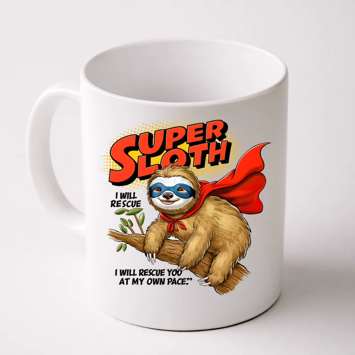 Super Sloth Front & Back Coffee Mug