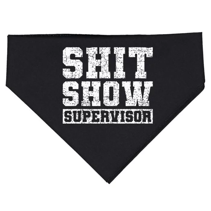 Shit Show Supervisor Funny Parent Boss Manager Teacher Gifts USA-Made Doggie Bandana