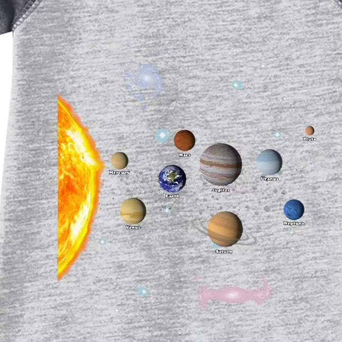 Solar System STEM Kids Realistic Space Infant Baby Jersey Bodysuit