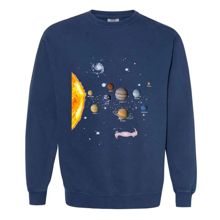 Solar System STEM Kids Realistic Space Garment-Dyed Sweatshirt