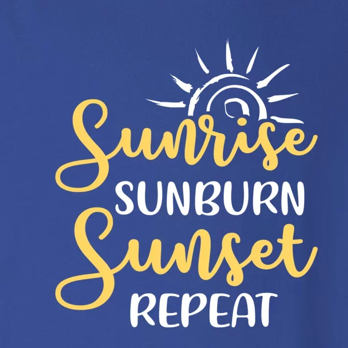 Sunrise Sunburn Sunset Repeat Funny Beach Summer Vacation Great Gift Toddler Long Sleeve Shirt