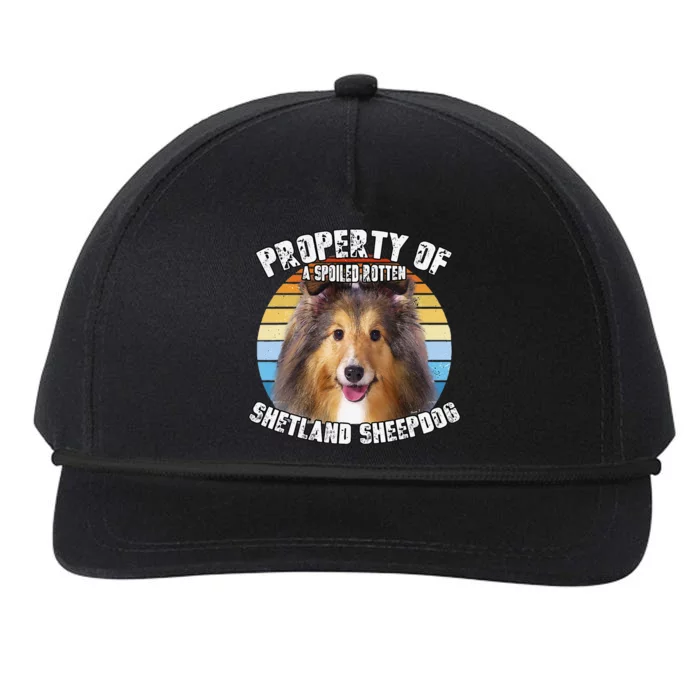 Shetland Sheepdog Sheltie Sable Property Of Retro Cute Dog Snapback Five-Panel Rope Hat