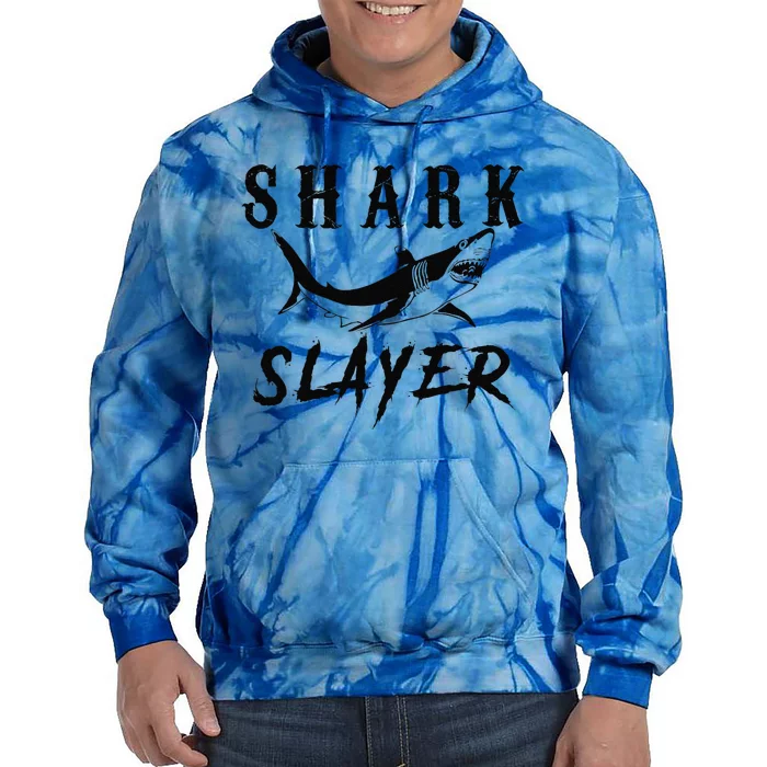 Shark Slayer Shark Fishing & Salt Water Anglers Tie Dye Hoodie