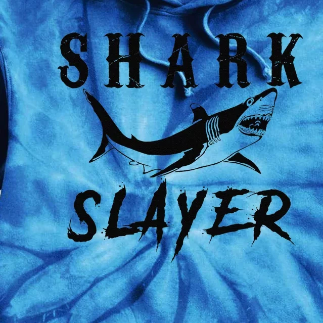 Shark Slayer Shark Fishing & Salt Water Anglers Tie Dye Hoodie