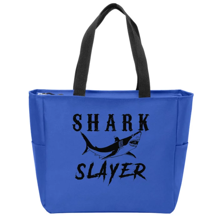 Shark Slayer Shark Fishing & Salt Water Anglers Zip Tote Bag