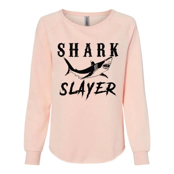 Shark Slayer Shark Fishing & Salt Water Anglers Womens California Wash Sweatshirt