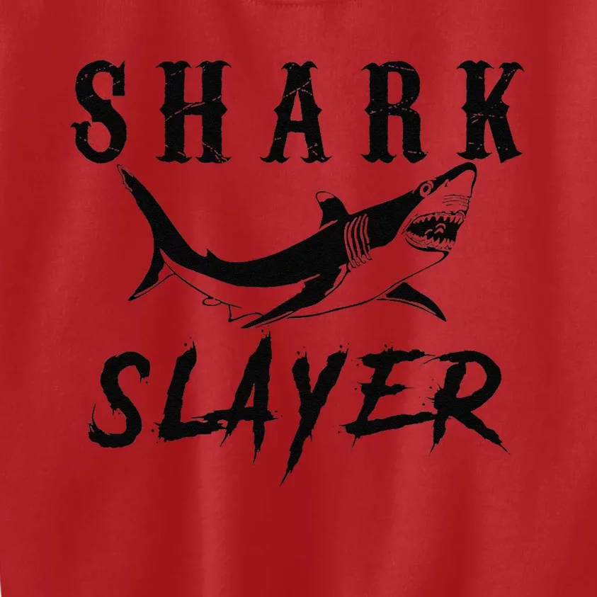 Shark Slayer Shark Fishing & Salt Water Anglers Kids Sweatshirt