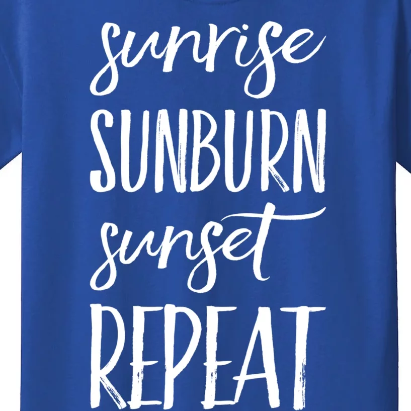 Sunrise Sunburn Sunset Repeat Funny Sayings Summer Cute Gift Kids T-Shirt