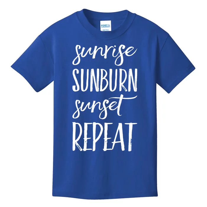 Sunrise Sunburn Sunset Repeat Funny Sayings Summer Cute Gift Kids T-Shirt