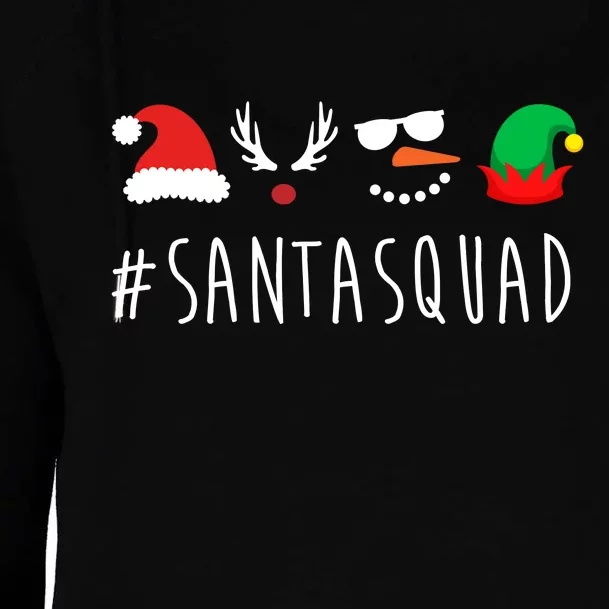 Santa Squad Womens Funnel Neck Pullover Hood