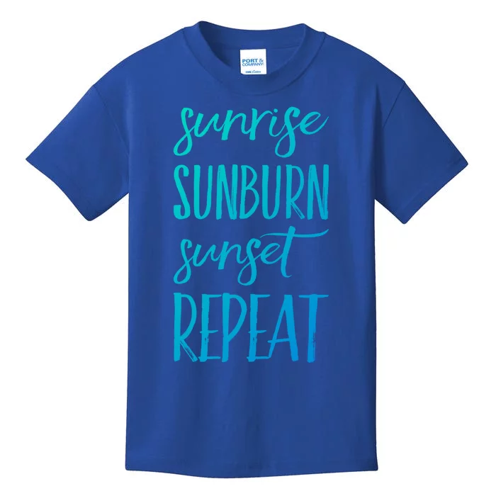 Sunrise Sunburn Sunset Repeat Funny Sayings Summer Cute Gift Kids T-Shirt