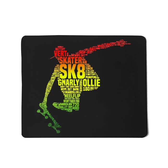 Skateboard Skater Slang Retro Skaterboarding Mousepad