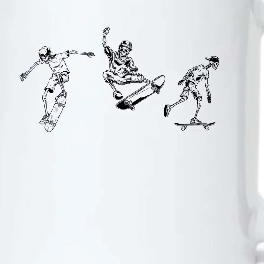 Skateboarding Skeletons Skeleton Skate Halloween Skater Gift Black Color Changing Mug