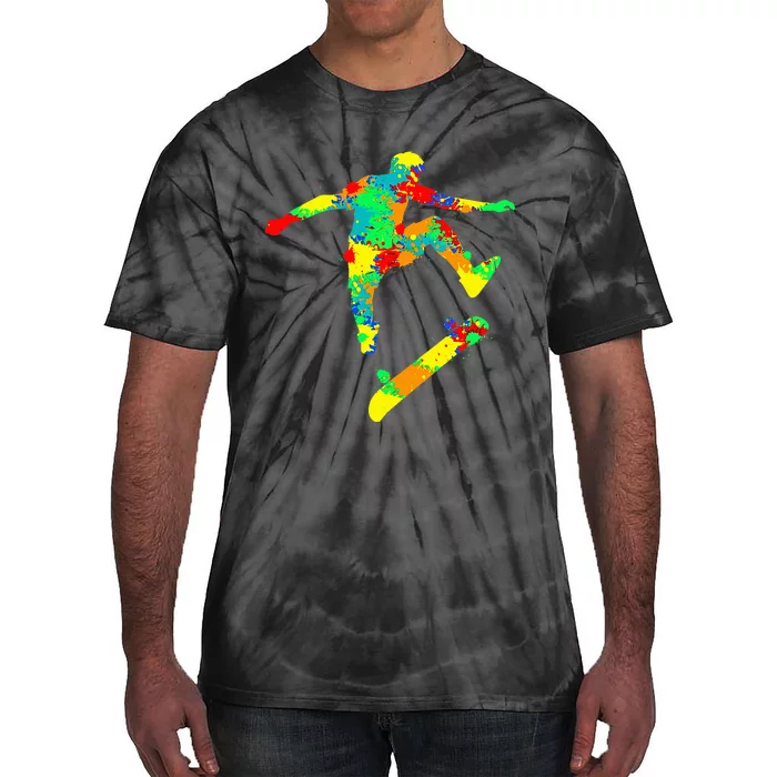 Skateboard Skater Skateboarder Tie-Dye T-Shirt