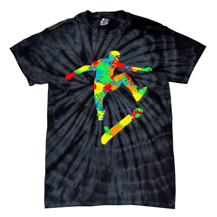 Skateboard Skater Skateboarder Tie-Dye T-Shirt