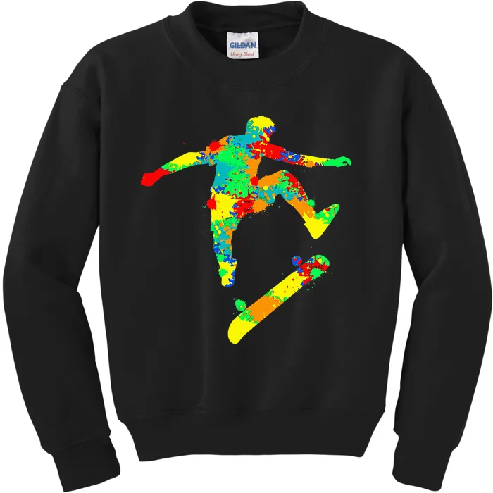 Skateboard Skater Skateboarder Kids Sweatshirt