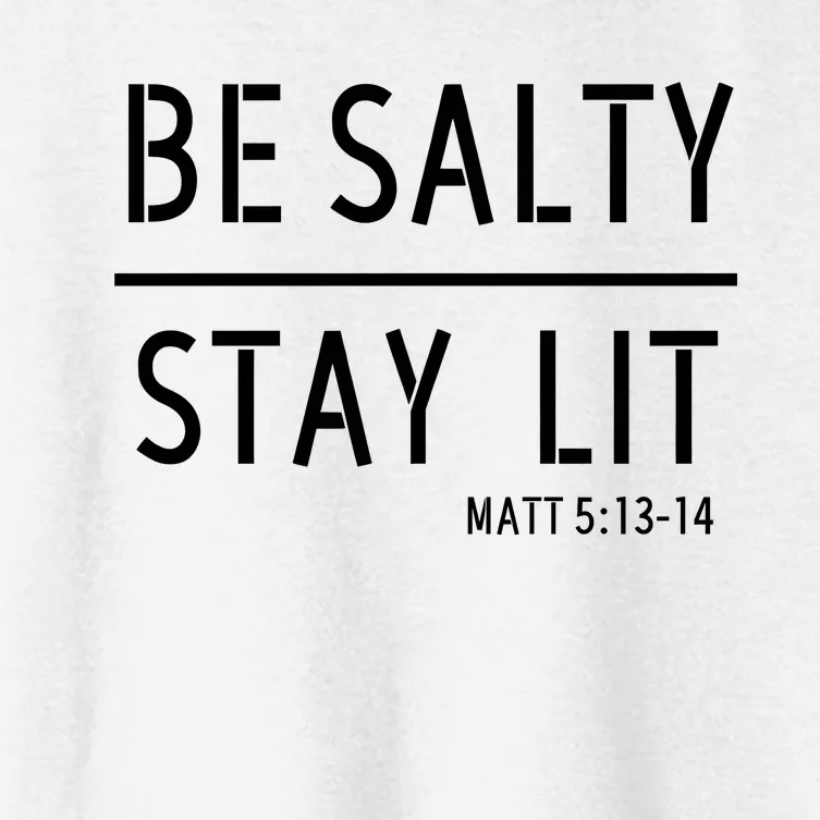 Stay Salty Stay Lit Christian Religious Women's Crop Top Tee