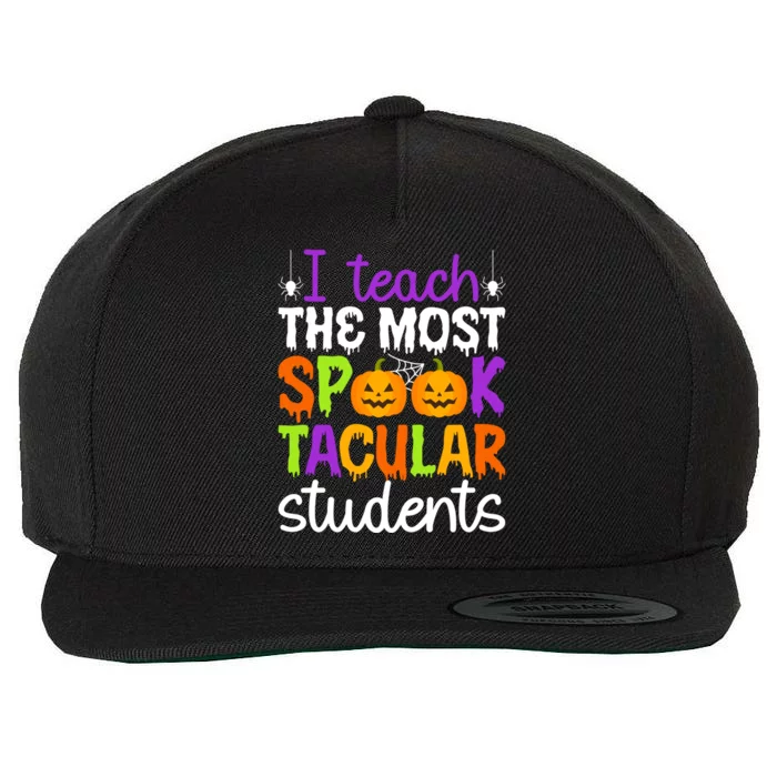 Spooktacular Students Spooky Teacher Halloween Teaching Gift Wool Snapback Cap