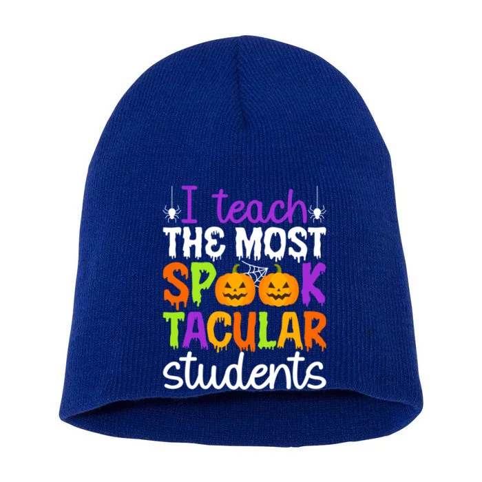 Spooktacular Students Spooky Teacher Halloween Teaching Gift Short Acrylic Beanie