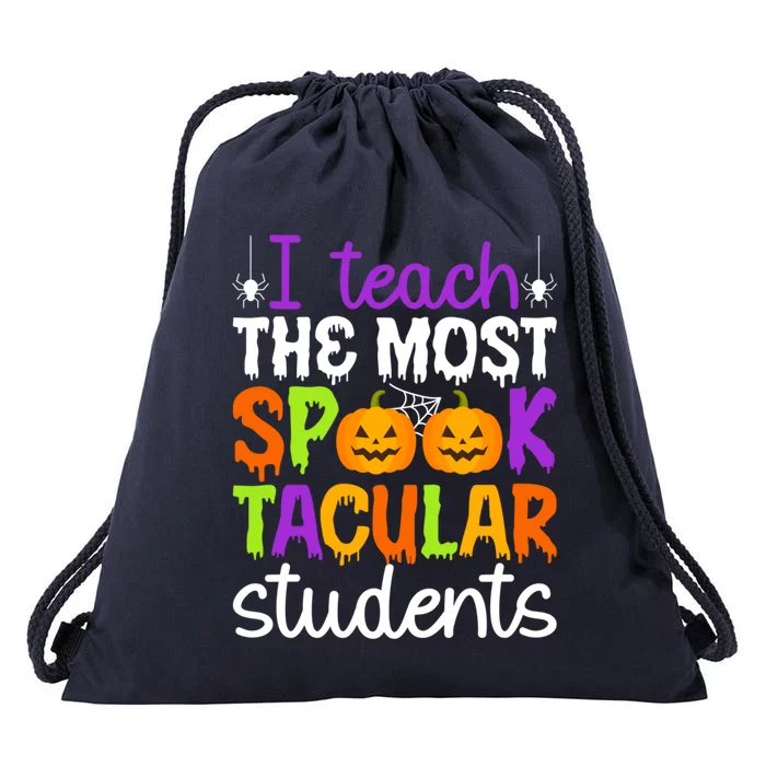 Spooktacular Students Spooky Teacher Halloween Teaching Gift Drawstring Bag