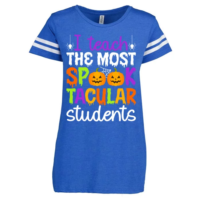 Spooktacular Students Spooky Teacher Halloween Teaching Gift Enza Ladies Jersey Football T-Shirt