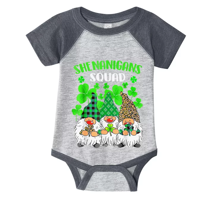 Shenanigans Squad St Patricks Day Gnomes Green Proud Irish Infant Baby Jersey Bodysuit