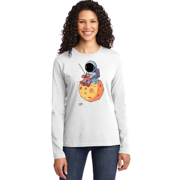 Solar system solar Science place planet Ladies Long Sleeve Shirt