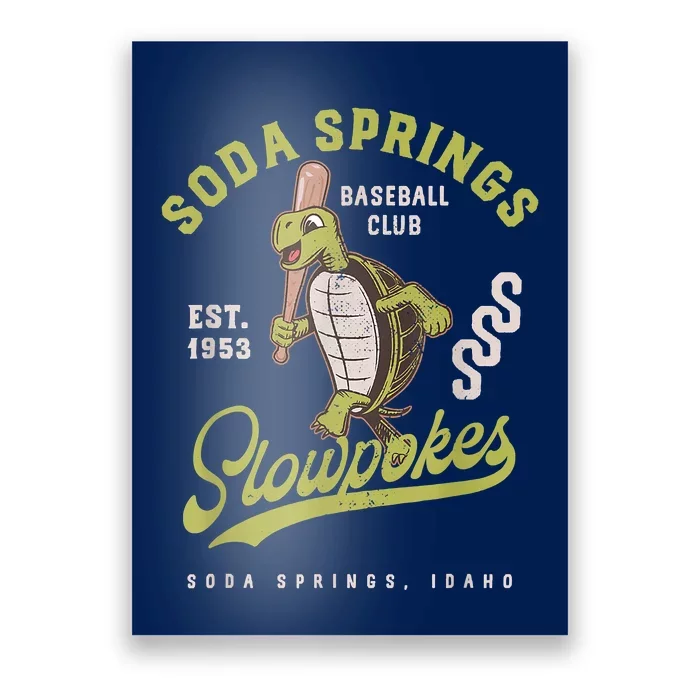 Soda Springs Slowpokes Retro Minor League Baseball Team Poster