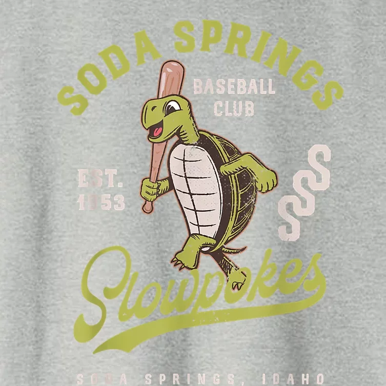 Soda Springs Slowpokes Retro Minor League Baseball Team Women's Crop Top Tee