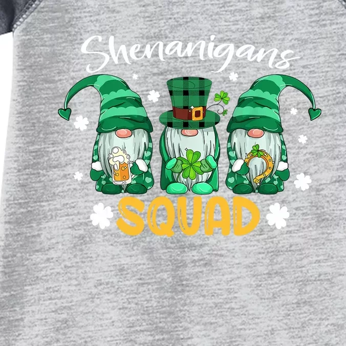 Shenanigans Squad St Patricks Day Gnomes Green Proud Irish Infant Baby Jersey Bodysuit