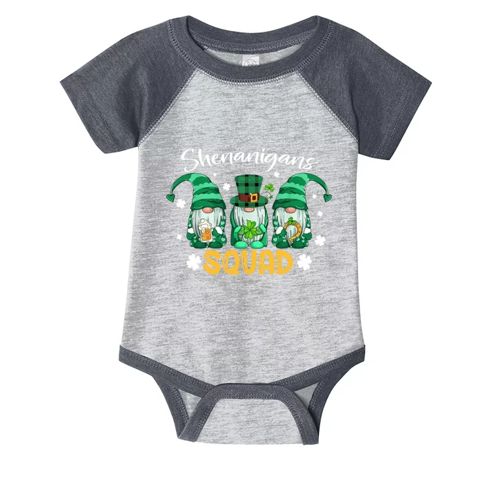 Shenanigans Squad St Patricks Day Gnomes Green Proud Irish Infant Baby Jersey Bodysuit