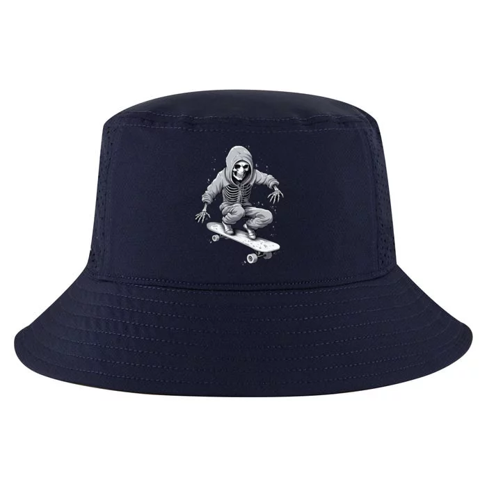 Skater Skateboarding Skeleton Halloween Funny Gift Cool Comfort Performance Bucket Hat