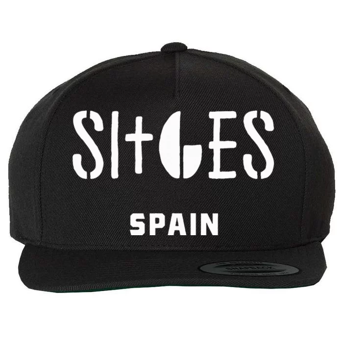 Sitges Spain Wool Snapback Cap