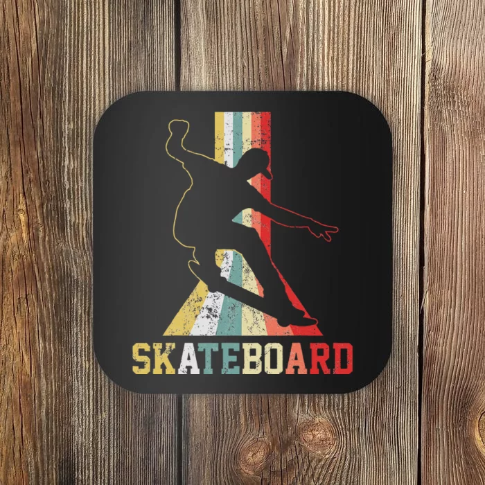 Skateboard Skateboarder Skateboarding Retro Vintage Gift Coaster