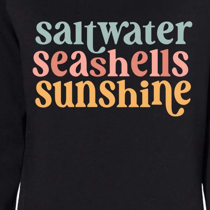 Saltwater Seashells Sunshine Cute Summer Womens California Wash Sweatshirt