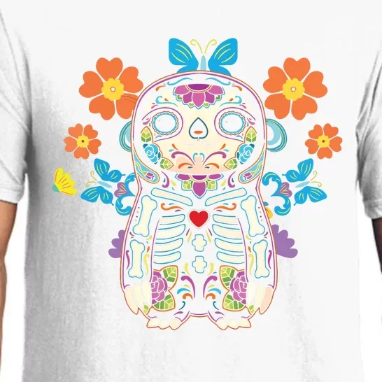 Sloth Sugar Skull Mexico Calavera Dia De Los Muertos Pajama Set