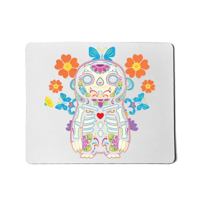 Sloth Sugar Skull Mexico Calavera Dia De Los Muertos Mousepad