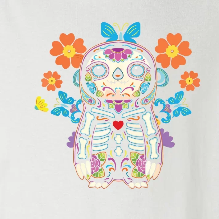 Sloth Sugar Skull Mexico Calavera Dia De Los Muertos Toddler Long Sleeve Shirt