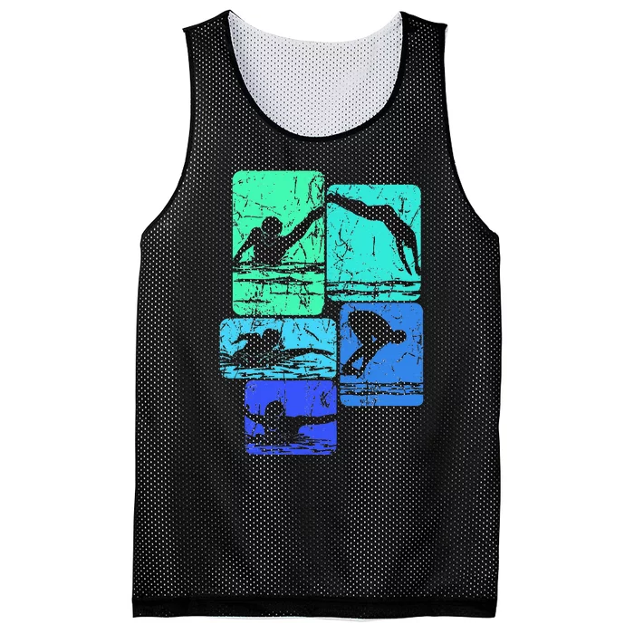 Swimming Swimmers Mesh Reversible Basketball Jersey Tank