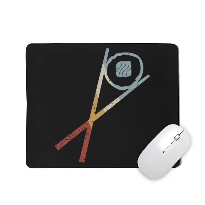 Sushi Sticks Sake Maki Retro Style Vintage Mousepad