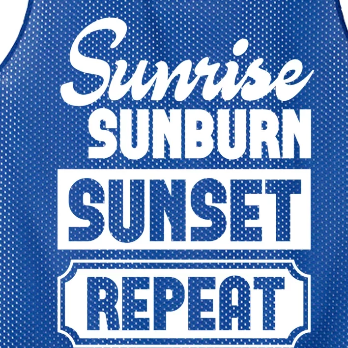 Sunrise Sunburn Sunset Repeat Funny Cute Gift Mesh Reversible Basketball Jersey Tank